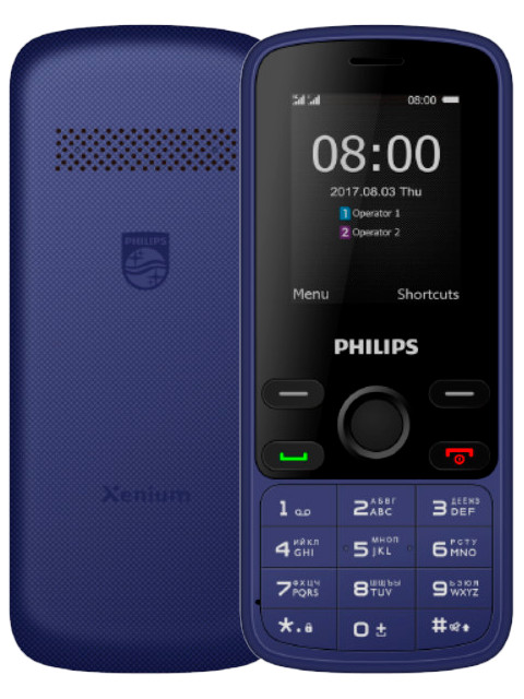 Zakazat.ru: Сотовый телефон Philips E111 Xenium Blue Выгодный набор + серт. 200Р!!!