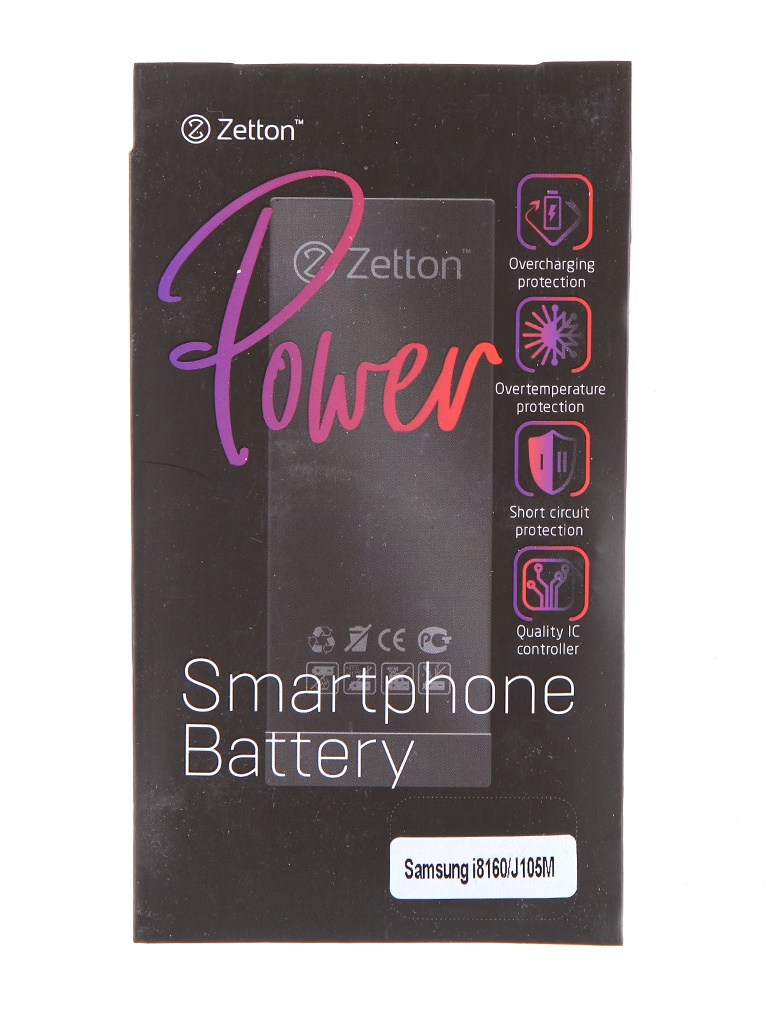 Аккумулятор Zetton для Samsung Galaxy i8160 / J105M 1500mAh ZTNBATEB425161LU