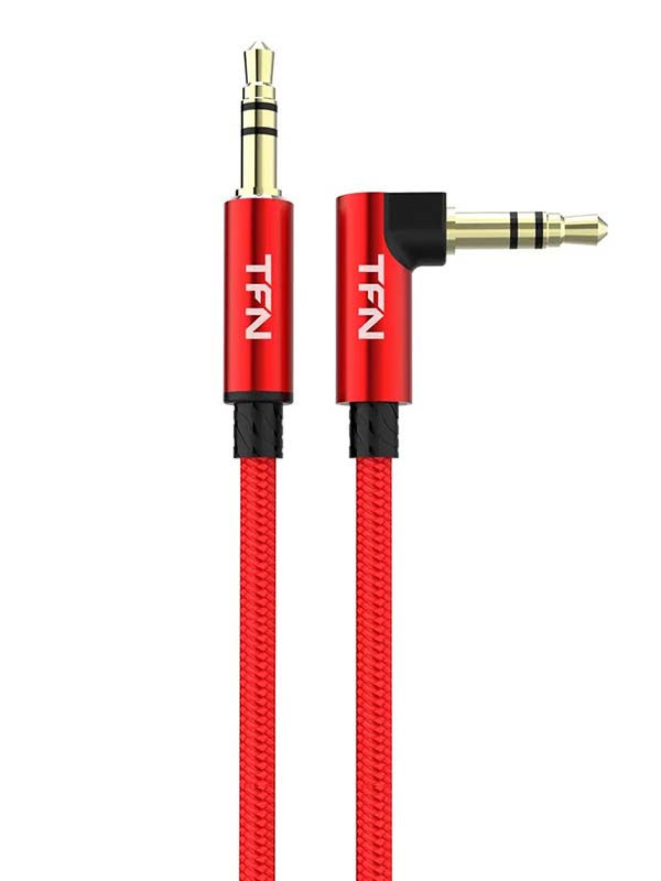 Аксессуар TFN AUX L-Type 3.5 Jack/M - 3.5 Jack/M 1.0m Red-Black TFN-CAUXL1MRD