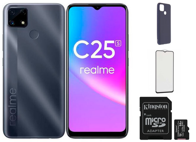 Zakazat.ru: Сотовый телефон Realme C25S 4/128Gb Water Grey Выгодный набор + серт. 200Р!!!