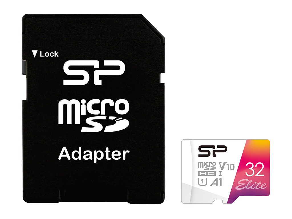 Карта памяти 32Gb - Silicon Power Elite A1 MicroSDHC Class 10 UHS-I U1 SP032GBSTHBV1V20SP с адаптером SD цена и фото