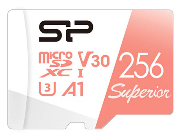   256Gb - Silicon Power Superior A1 MicroSDXC Class 10 UHS-I U3 SP256GBSTXDV3V20