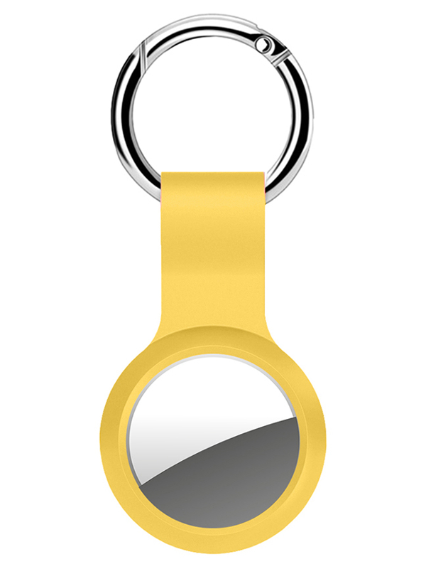 фото Брелок deppa для apple airtag с кольцом для ключей silicone yellow 47211