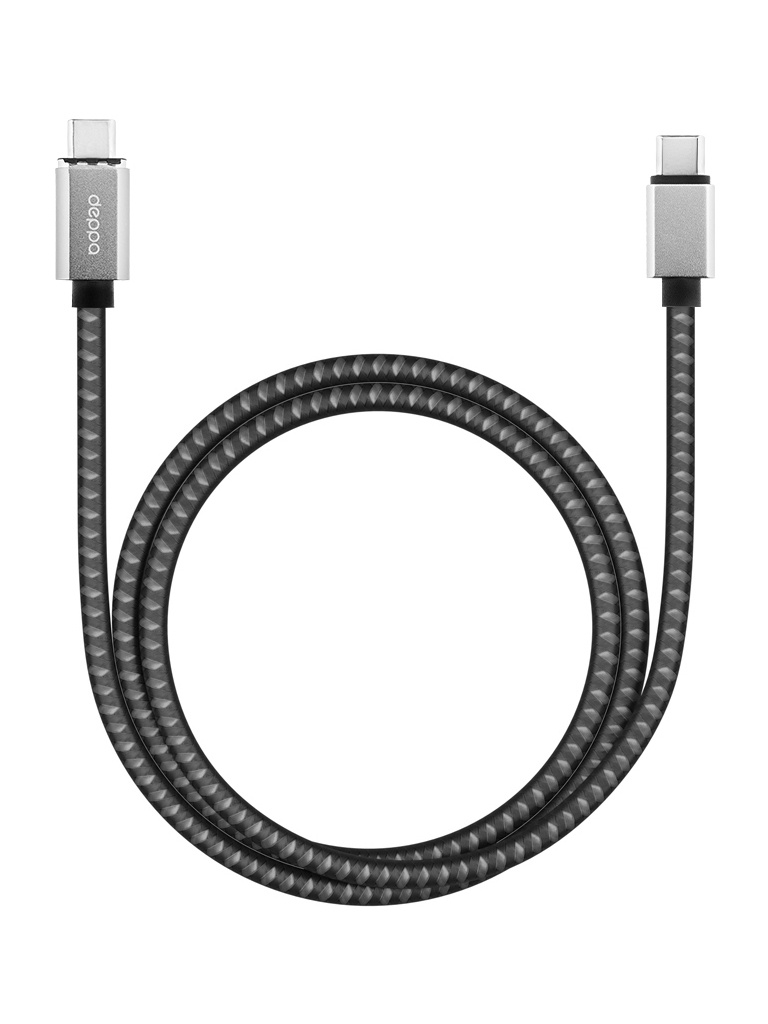 

Аксессуар Deppa Type-C - Type-C 1.5m Grey 72335, 72335