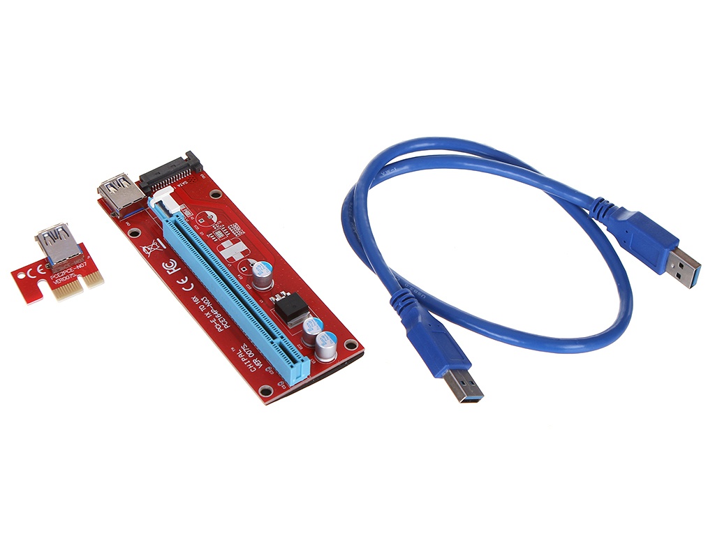

Аксессуар Райзер Chipal PCI-E 1x to 16x 60cm, PCI-E 1x to 16x