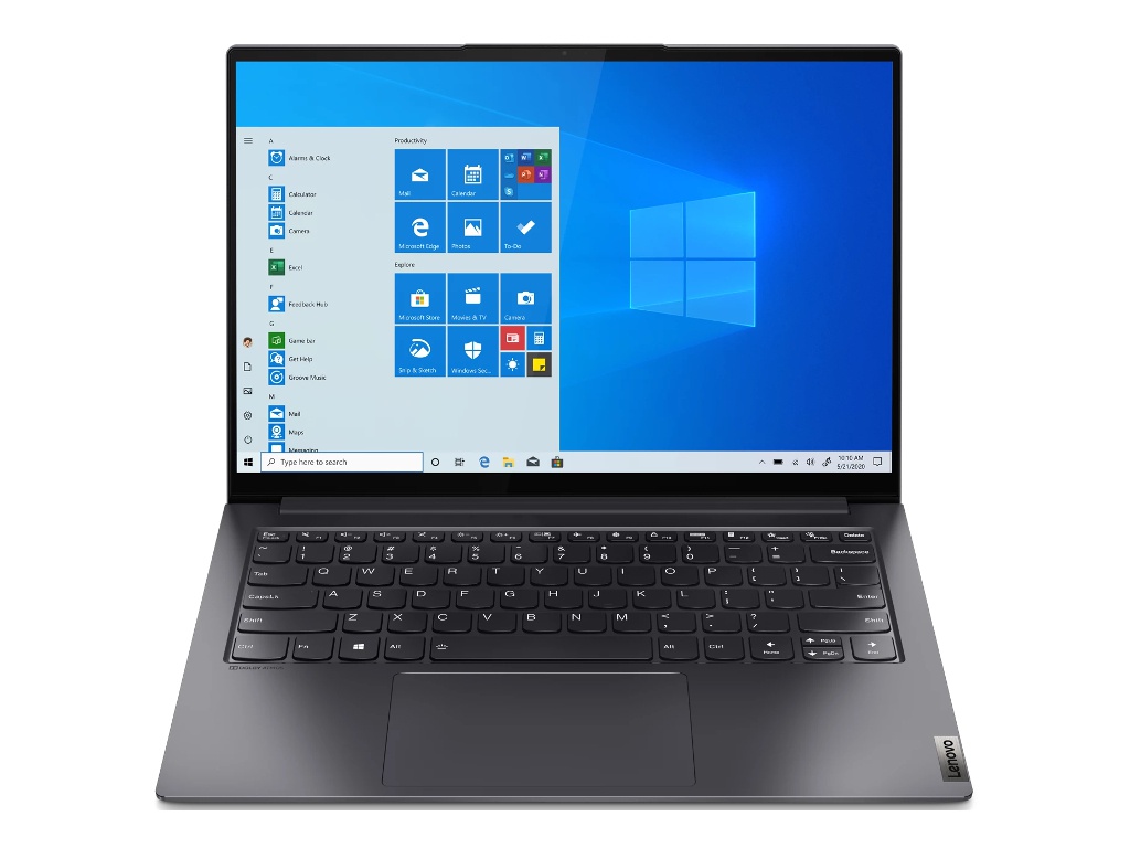 фото Ноутбук lenovo yoga slim 7 pro 14ach5d grey 82nj000hru (amd ryzen 7 5800hs 2.8 ghz/16384mb/1tb ssd/nvidia geforce mx450 2048mb/wi-fi/bluetooth/cam/14/2880x1800/windows 10)