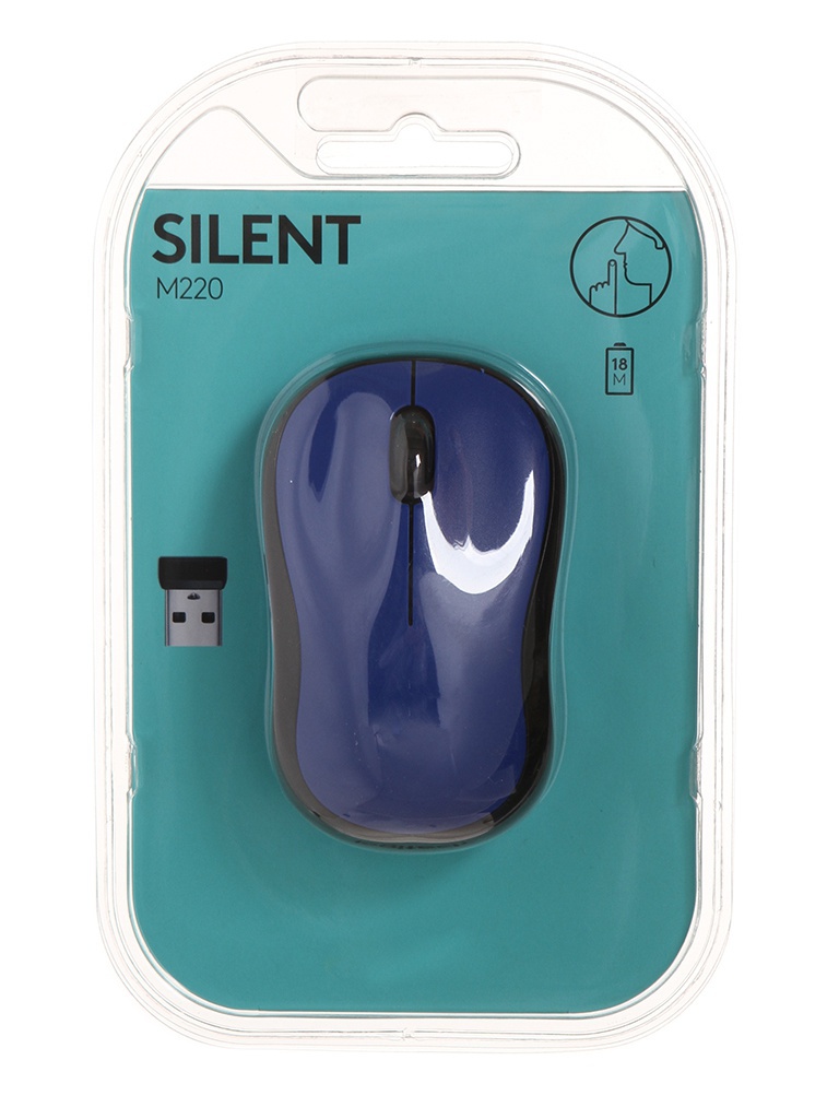 фото Мышь logitech m220 silent blue 910-004879 выгодный набор + серт. 200р!!!