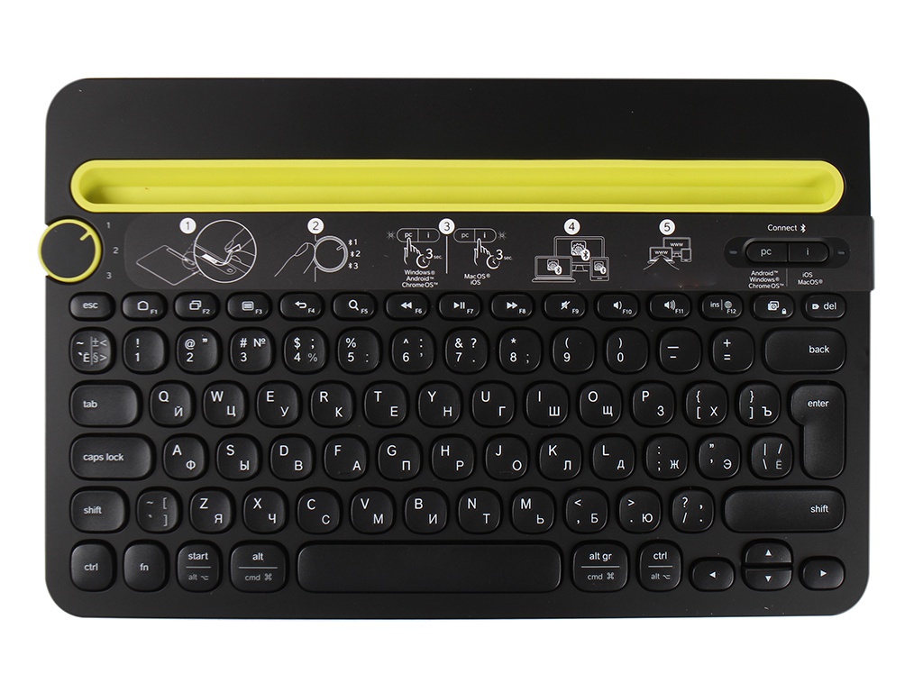 фото Клавиатура logitech multi-device keyboard k480 black bluetooth 920-006368 выгодный набор + серт. 200р!!!
