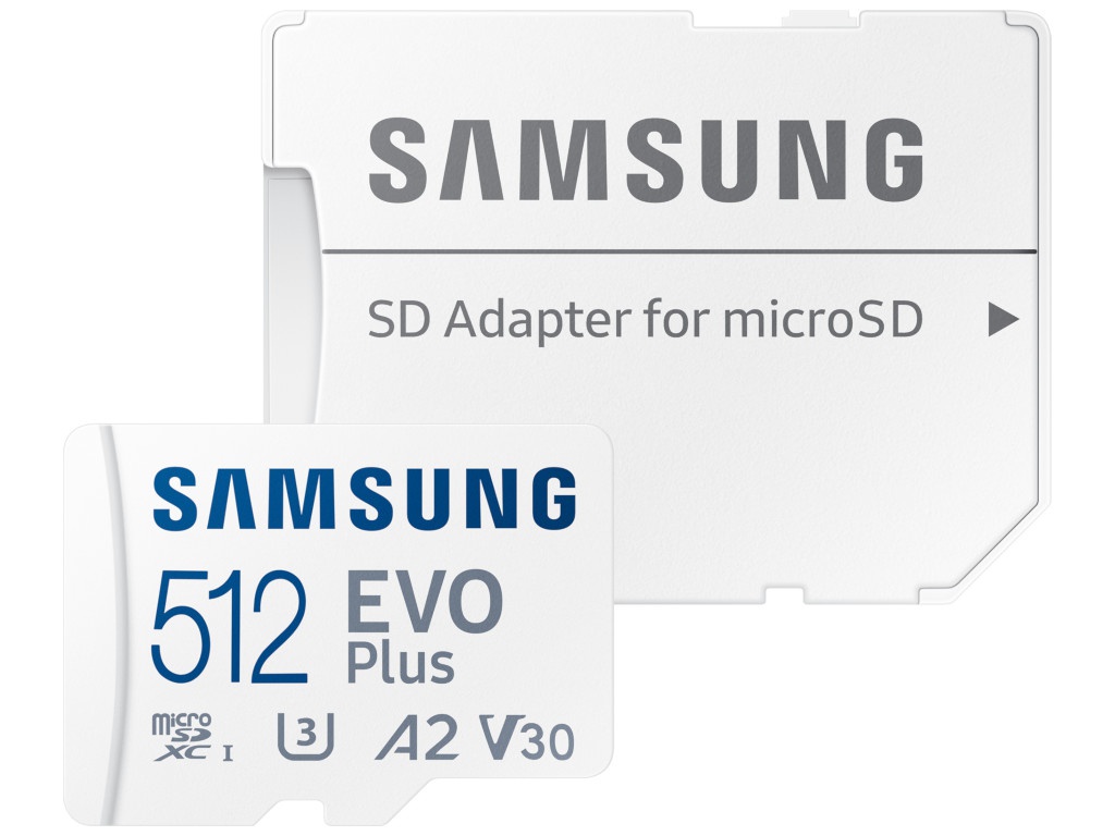 Карта памяти 512Gb - Samsung Micro Secure Digital XC Evo Plus Class 10 MB-MC512KA/RU с переходником под SD