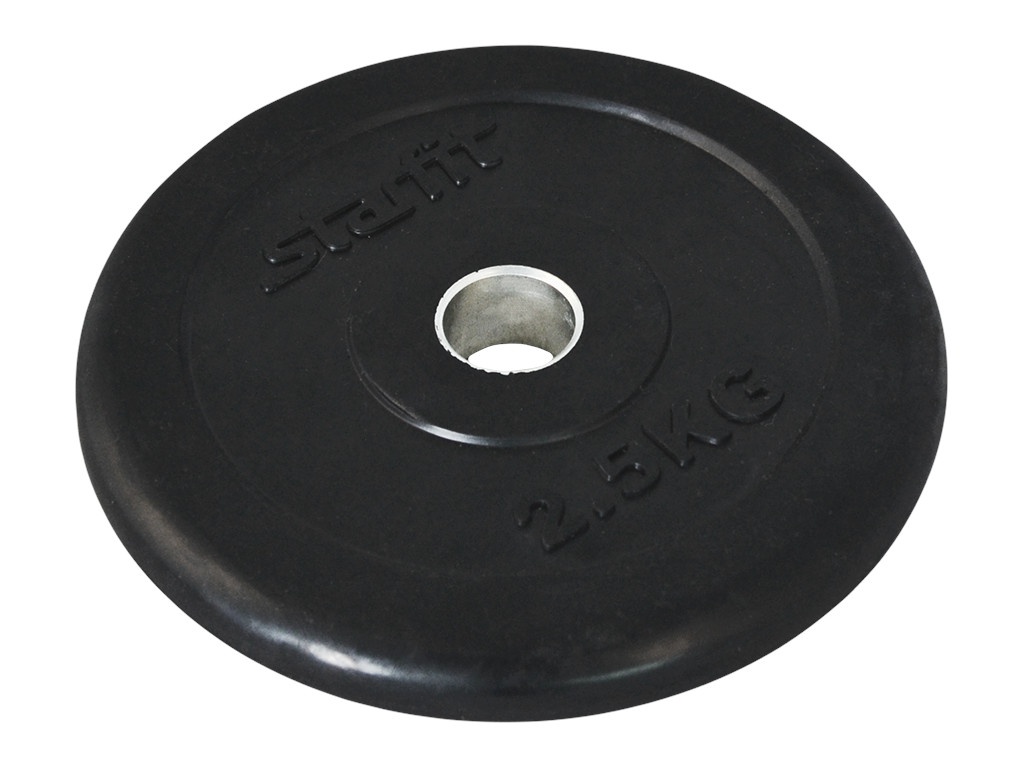 фото Диск обрезиненный starfit core bb-202 d-26mm 2.5kg black ут-00018805