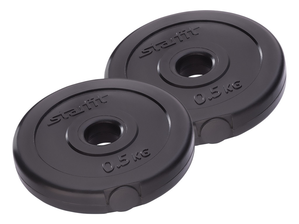 фото Диск пластиковый starfit bb-203 d-26mm 500g 2шт black ут-00021244