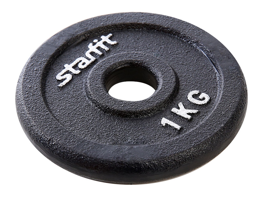 фото Диск чугунный starfit bb-204 d-26mm 1kg black ут-00009818