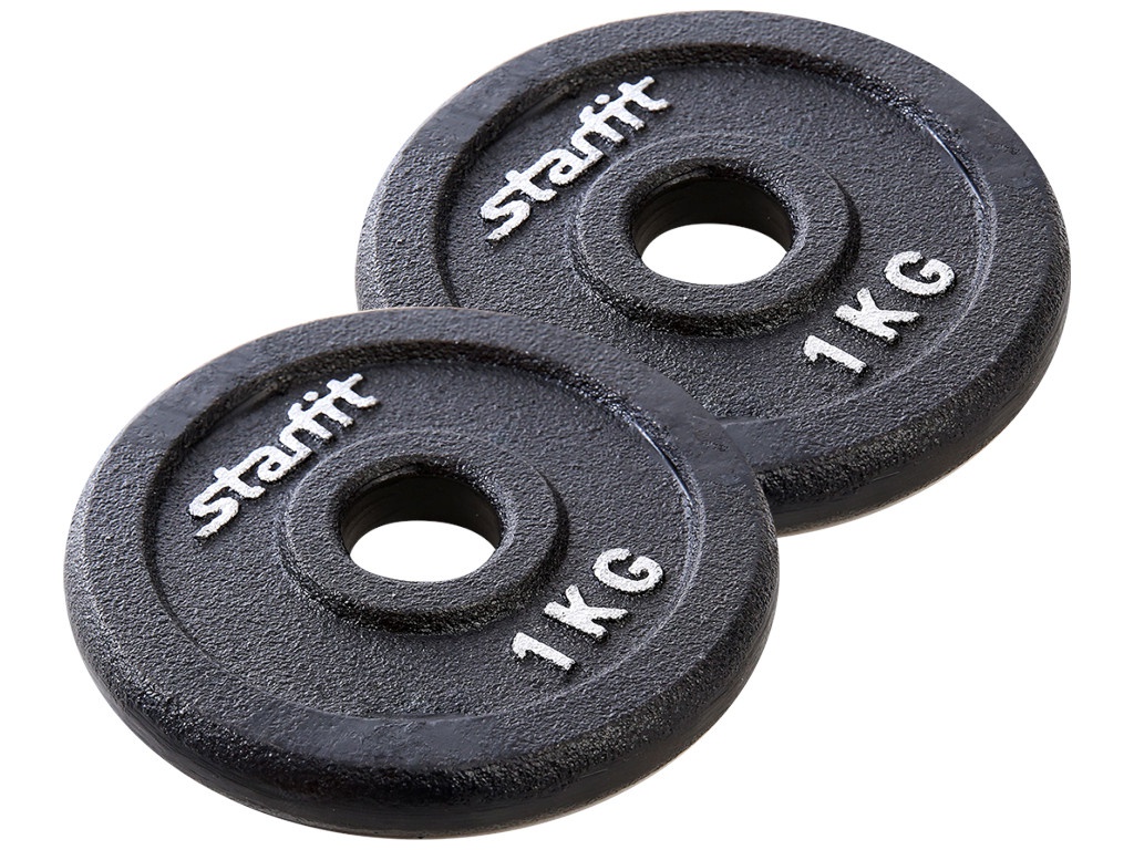 

Диск чугунный Starfit BB-204 d-26mm 1kg 2шт Black УТ-00021237, BB-204