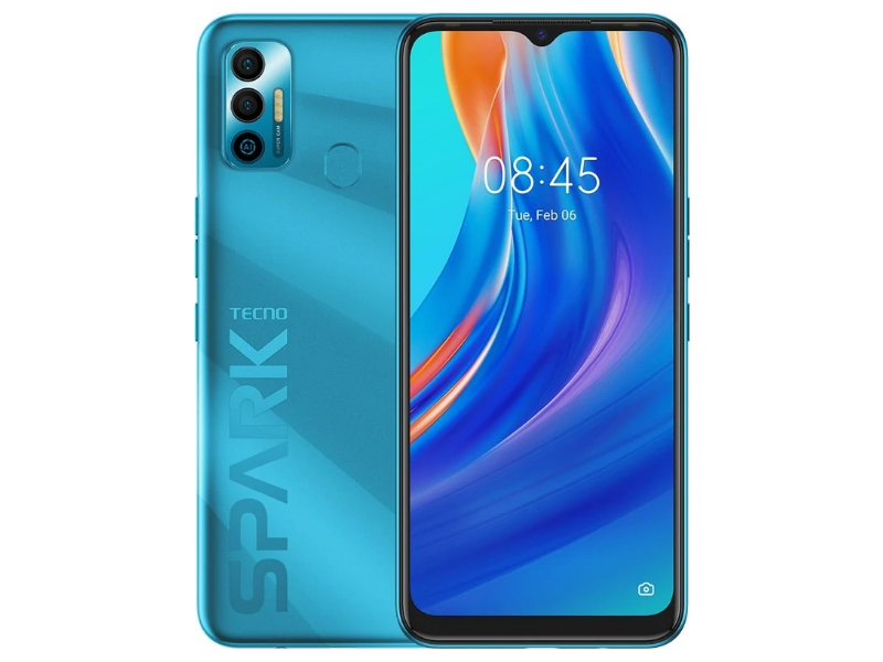 фото Сотовый телефон tecno spark 7 2/32gb morpheus blue выгодный набор + серт. 200р!!!