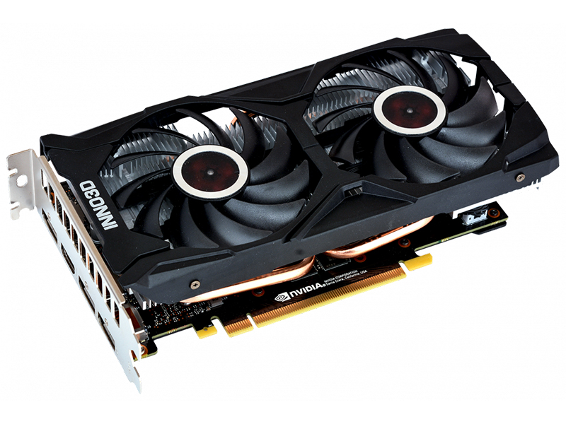 фото Видеокарта inno3d geforce rtx 2060 twin x2 1680mhz pci-e 3.0 6144mb 14000mhz 192 bit hdmi 3xdp n20602-06d6-1710va15l