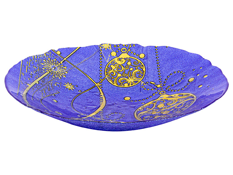 

Блюдо Elan Gallery Елочные игрушки 30x30x6cm Blue 120815, Елочные игрушки