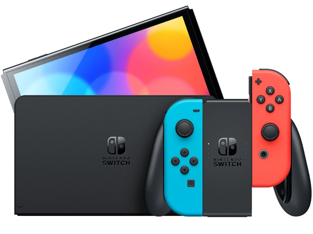 Игровая приставка Nintendo Switch Oled Neon Red-Blue overcooked double pack 1 2 для nintendo switch