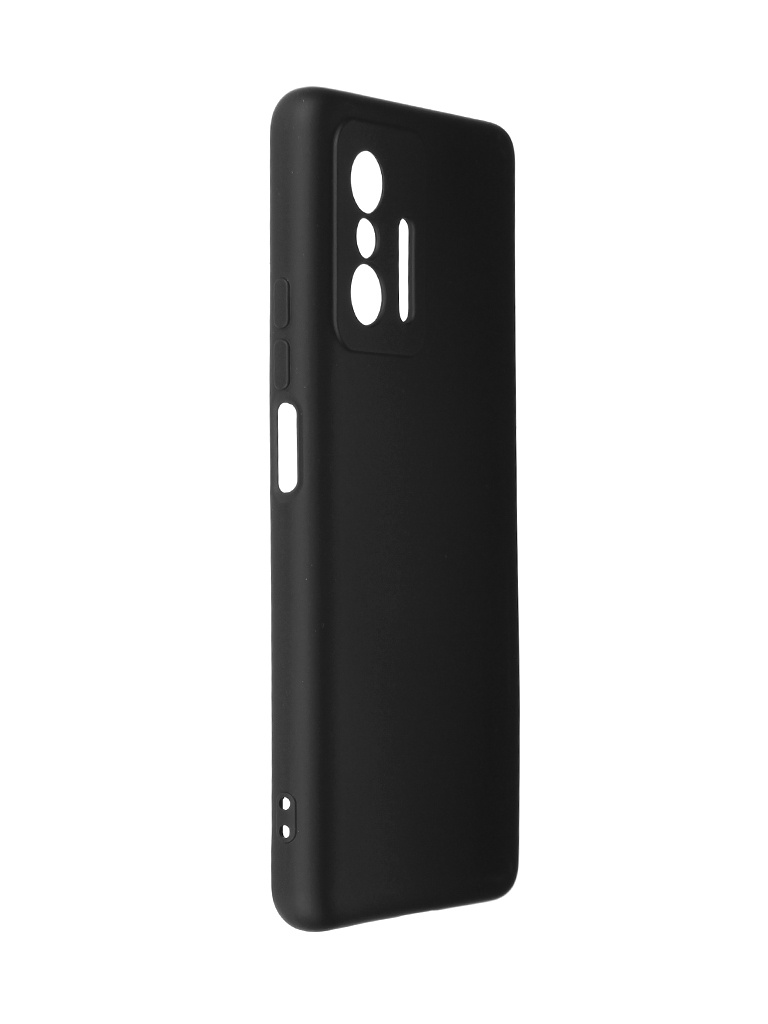 фото Чехол df для xiaomi 11t / 11t pro с микрофиброй silicone black xioriginal-25 df-group