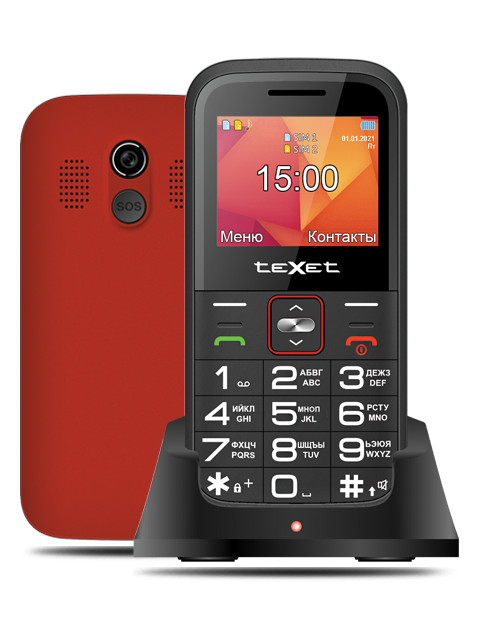 мобильный телефон texet tm b418 red Сотовый телефон teXet TM-B418 Red