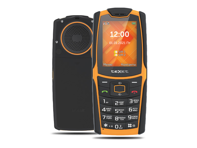 Сотовый телефон teXet TM-521R Black-Orange сотовый телефон blackview bv5300 4 32gb orange