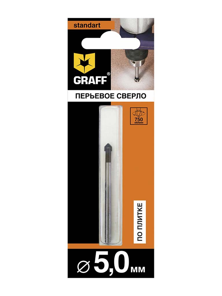 

Сверло Graff по стеклу и керамике 5x62mm 800562, 800562