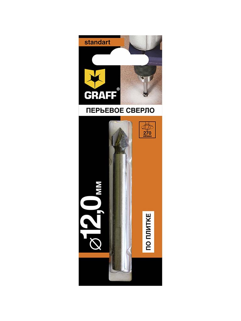 

Сверло Graff по стеклу и керамике 12x92mm 801292, 801292