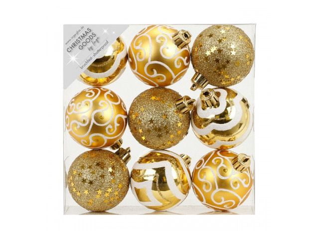 

Набор шаров Winter Glade 6cm 9шт Gold 81074G001, 81074G001