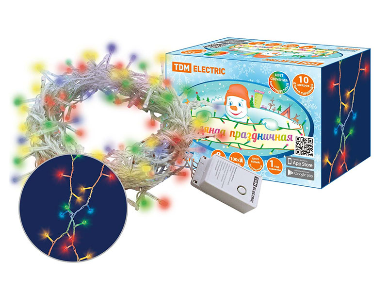

Гирлянда TDM-Electric СГ100M10 10m SQ0361-0037, СГ100M10