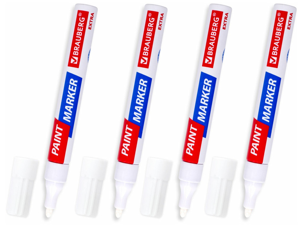 

Маркер Brauberg Extra 4mm 4шт White 152000, 152000