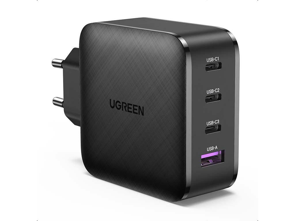 Зарядное устройство Ugreen USB A + 3xUSB-C 65W GaN 70774 сетевое зарядное устройство ugreen usb a 3usb c 65w gan tech fast charger cd224 black 70774
