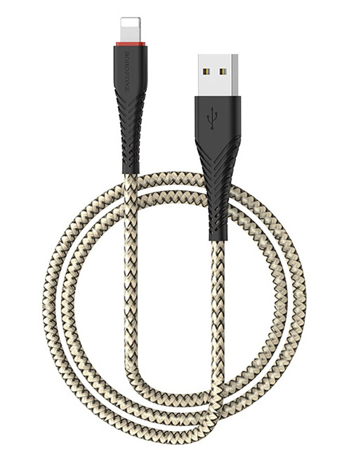 цена Аксессуар Borofone BX25 Powerful USB - Lightning 2.4A 1m Black 6931474703453