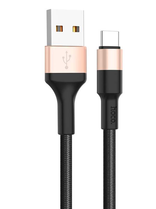 

Аксессуар Hoco X26 Xpress USB - Type-C 1m Black-Gold 6957531080244, X26 Xpress