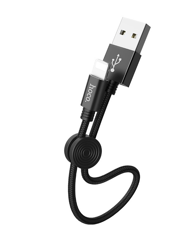 Аксессуар Hoco X35 Premium USB - Lightning 2.4A 25cm Black 6931474707413 аксессуар ergolux usb lightning 3а 1 5m black red elx cdc09 c43