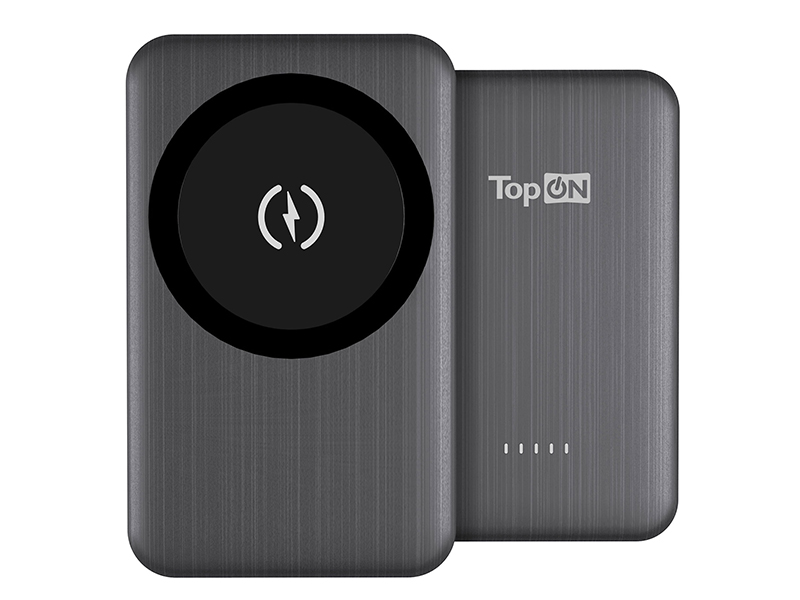 

Внешний аккумулятор TopON TOP-M5 5000mAh MagSafe Qi 15W PD 20W Black, TOP-M5