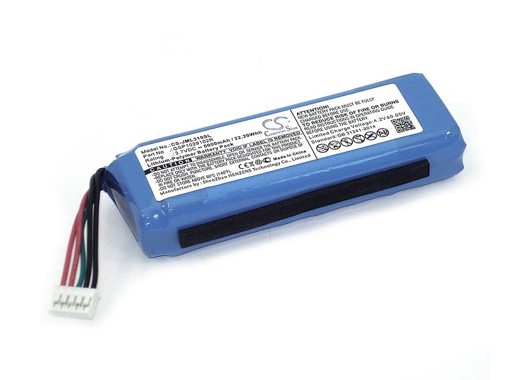 

Аккумулятор CameronSino для JBL Charge 2 3.7V 6000mAh 22.20Wh 075375, JBL Charge 2