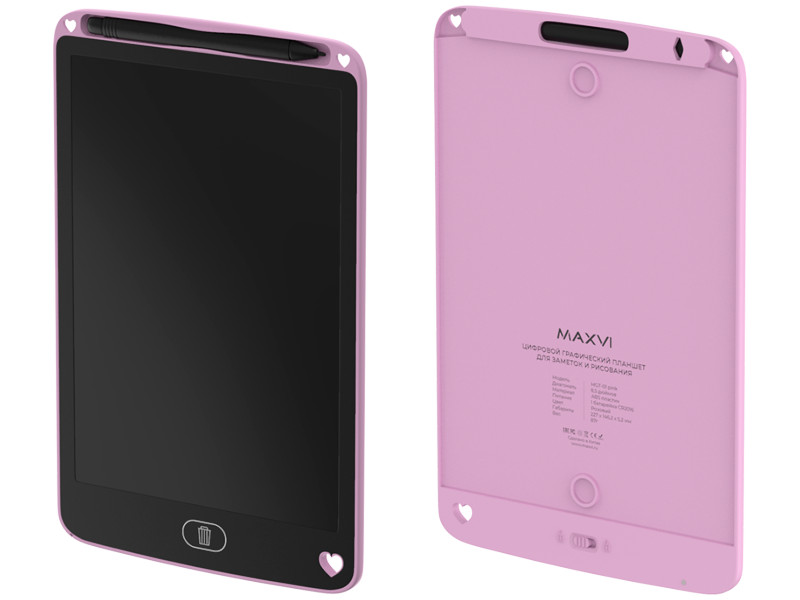 фото Графический планшет maxvi mgt-01 pink