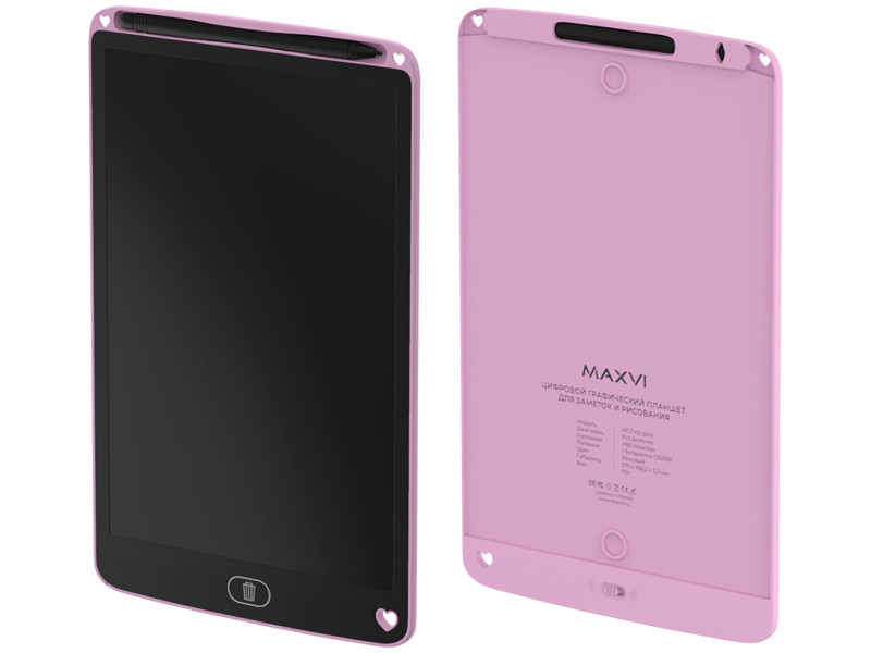 фото Графический планшет maxvi mgt-02 pink