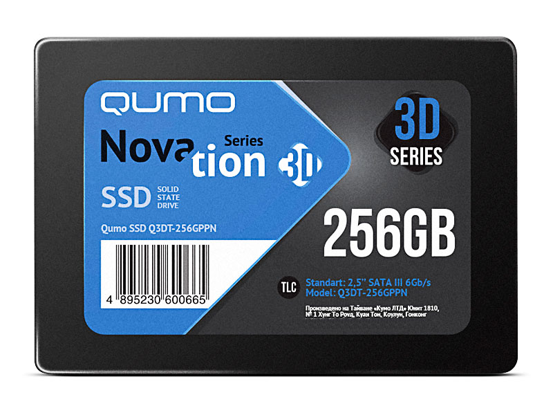 

Твердотельный накопитель Qumo Novation TLC 3D SSD 256Gb Q3DT-256GPPN Выгодный набор + серт. 200Р!!!