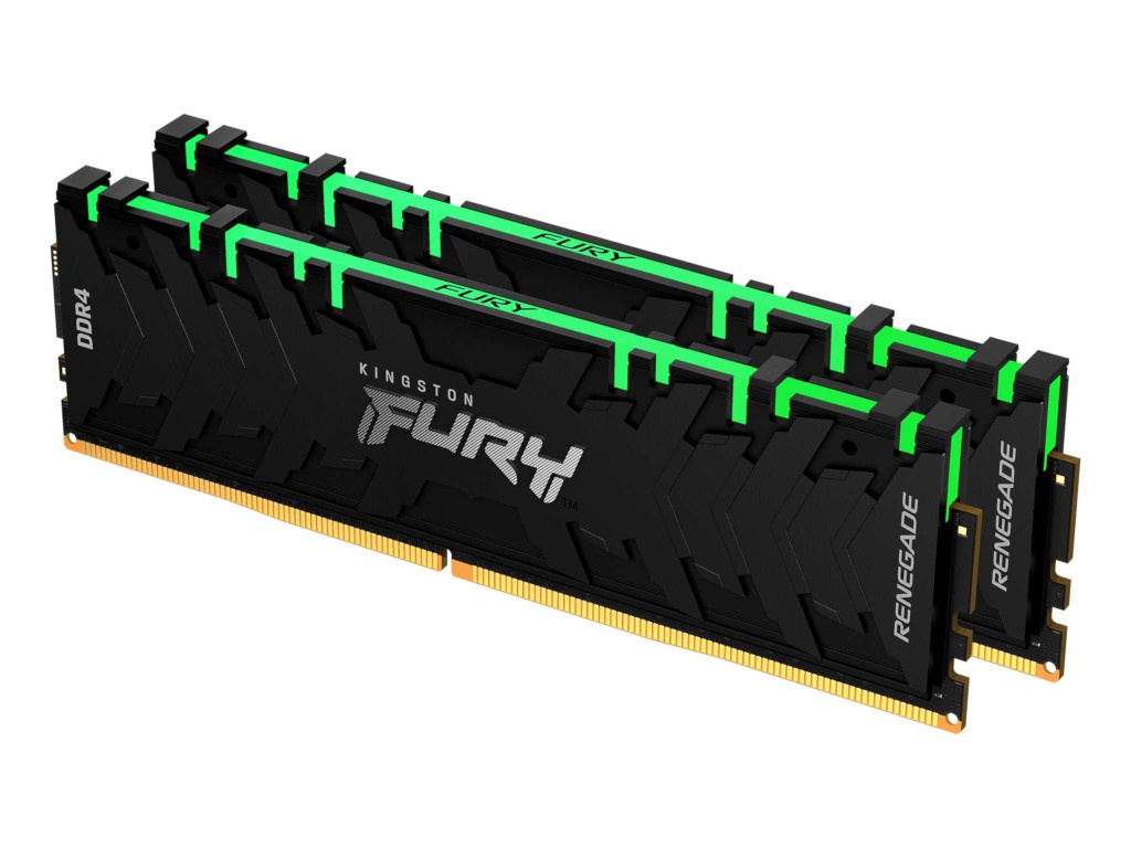 Модуль памяти Kingston Fury Renegade RGB DDR4 DIMM 3600Mhz PC28800 CL16 - 16Gb Kit (2x8Gb) KF436C16RBAK2/16 модуль памяти a data ddr4 dimm 3600mhz pc28800 cl18 16gb kit 2x8gb ax4u36008g18i db10
