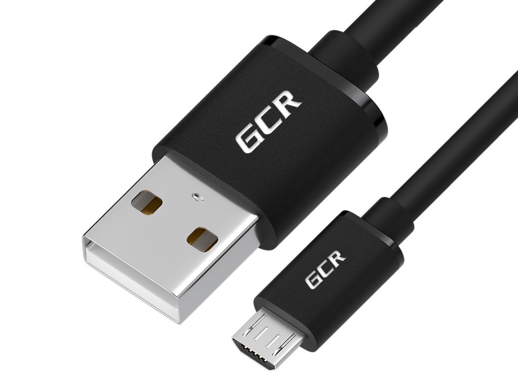 

Аксессуар GCR USB - MicroUSB 1m Black GCR-UA8MCB6-BB2S-1.0m, GCR-UA8MCB6-BB2S-1.0m