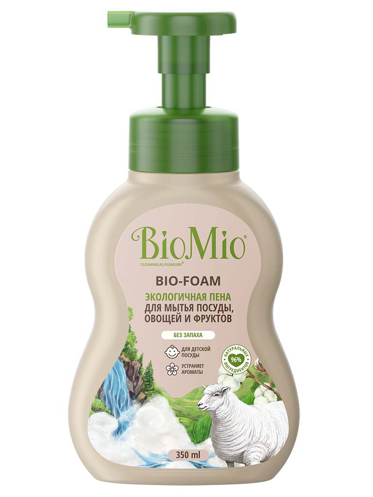 

Пена для мытья посуды BioMio Bio-Foam без запаха 350ml 934859, 934859