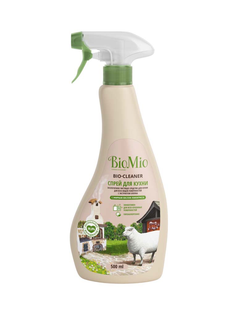Спрей для кухни BioMio Bio-Cleaner с эфирным маслом лемонграсса 500ml 1809-02-01