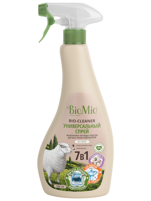Универсальный спрей BioMio Bio-Cleaner 7в1 без запаха 500ml 934521