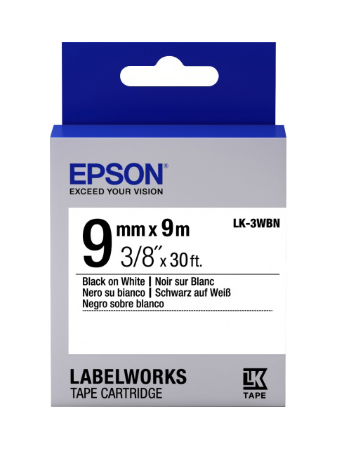 Картридж Epson LK-3WBN C53S653003 Black-White