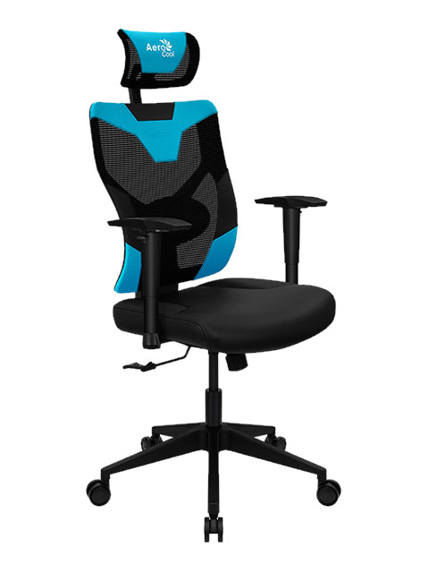 Компьютерное кресло AeroCool Guardian Ice Blue aerocool rev blue