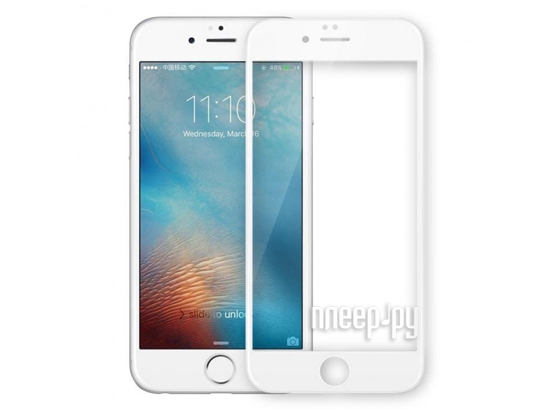 Защитное стекло ZeepDeep для APPLE iPhone 6 Plus / 6S Plus Full Glue 20D White 810088 защитное стекло caseguru 3d для apple iphone 6 plus 6s plus black