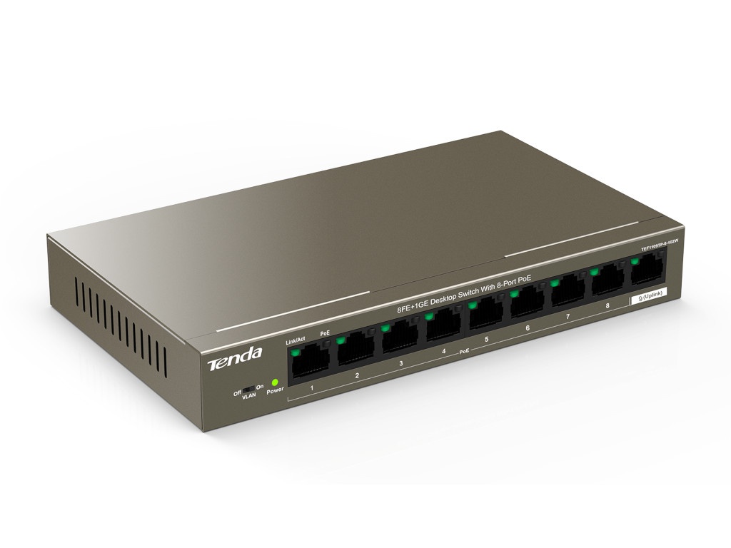 

Коммутатор Tenda TEF1109TP-8-102W, TEF1109TP-8-102W