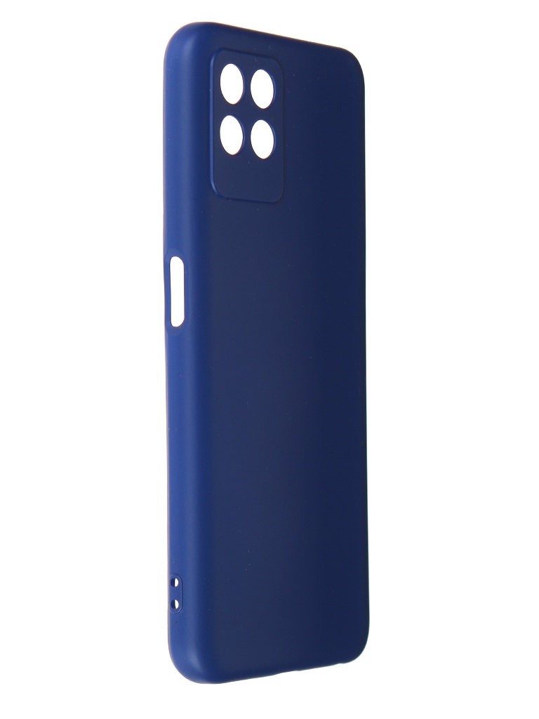 фото Чехол df для realme 8i c микрофиброй silicone blue rmoriginal-17 df-group