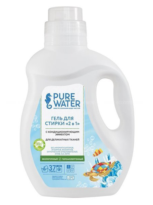 фото Средство гель для стирки pure water 2в1 1l 983290