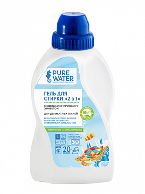 

Средство Гель для стирки Pure Water 2в1 480ml 983900, 983900